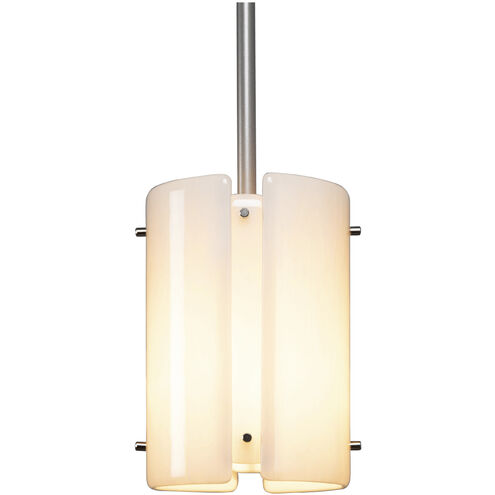 Textured Glass 1 Light 5.7 inch Classic Silver Pendant Ceiling Light in Adjustable Cord, Frosted Granite